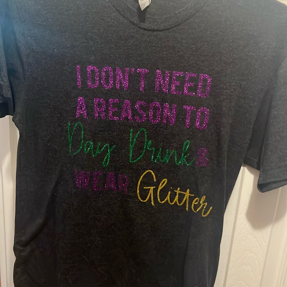 Mardi Gras Glitter Shirt